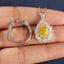 SOLID GOLD LAB-GROWN VVS FANCY VIVID YELLOW DIAMOND & DIAMOND RING & PENDANT (#:SY022Y-M)