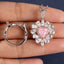 SOLID GOLD LAB-GROWN VVS FANCY VIVID PINK DIAMOND & DIAMOND RING & PENDANT (#:SY029P-M)