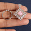 SOLID GOLD LAB-GROWN VVS FANCY VIVID PINK DIAMOND & DIAMOND RING & PENDANT (#:SY002P-M)