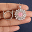 SOLID GOLD LAB-GROWN VVS FANCY VIVID PINK DIAMOND & DIAMOND RING & PENDANT (#:SY011P-M)
