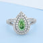 GENUINE GREEN DIAMOND & DIAMOND RING(#:JZ005-G)
