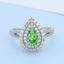 GENUINE GREEN DIAMOND & DIAMOND RING(#:JZ005-G)