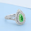 GENUINE GREEN DIAMOND & DIAMOND RING(#:JZ005-G)