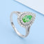 GENUINE GREEN DIAMOND & DIAMOND RING(#:JZ005-G)