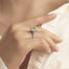 GENUINE GREEN DIAMOND & DIAMOND RING(#:JZ005-G)