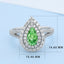 GENUINE GREEN DIAMOND & DIAMOND RING(#:JZ005-G)