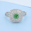 GENUINE GREEN DIAMOND & DIAMOND RING(#:JZ026-G)