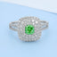 GENUINE GREEN DIAMOND & DIAMOND RING(#:JZ026-G)