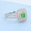 GENUINE GREEN DIAMOND & DIAMOND RING(#:JZ026-G)
