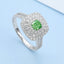 GENUINE GREEN DIAMOND & DIAMOND RING(#:JZ026-G)