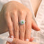 GENUINE GREEN DIAMOND & DIAMOND RING(#:JZ026-G)