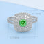 GENUINE GREEN DIAMOND & DIAMOND RING(#:JZ026-G)