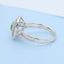 GENUINE GREEN DIAMOND & DIAMOND RING(#:JZ026-G)
