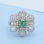 GENUINE GREEN DIAMOND & DIAMOND RING(#:JZ047-G)