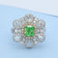 GENUINE GREEN DIAMOND & DIAMOND RING(#:JZ047-G)