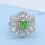 GENUINE GREEN DIAMOND & DIAMOND RING(#:JZ047-G)