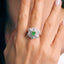 GENUINE GREEN DIAMOND & DIAMOND RING(#:JZ047-G)
