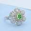 GENUINE GREEN DIAMOND & DIAMOND RING(#:JZ047-G)