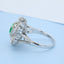 GENUINE GREEN DIAMOND & DIAMOND RING(#:JZ047-G)