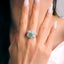 GENUINE GREEN DIAMOND & DIAMOND RING(#:JZ047-G)
