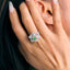 GENUINE GREEN DIAMOND & DIAMOND RING(#:JZ047-G)