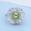 GENUINE GREEN DIAMOND & DIAMOND RING/PENDANT(#:JZ048-G)