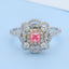 GENUINE PINK DIAMOND & DIAMOND RING(#:JZ052-F)
