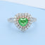 GENUINE GREEN DIAMOND & DIAMOND RING(#:JZ066-G)