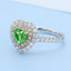 GENUINE GREEN DIAMOND & DIAMOND RING(#:JZ066-G)