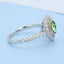 GENUINE GREEN DIAMOND & DIAMOND RING(#:JZ066-G)