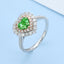 GENUINE GREEN DIAMOND & DIAMOND RING(#:JZ066-G)