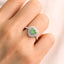 GENUINE GREEN DIAMOND & DIAMOND RING(#:JZ066-G)