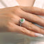 GENUINE GREEN DIAMOND & DIAMOND RING(#:JZ066-G)