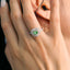 GENUINE GREEN DIAMOND & DIAMOND RING(#:JZ066-G)