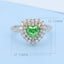 GENUINE GREEN DIAMOND & DIAMOND RING(#:JZ066-G)