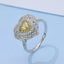 GENUINE YELLOW DIAMOND & DIAMOND RING (#:JZ125-Y)