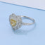 GENUINE YELLOW DIAMOND & DIAMOND RING (#:JZ125-Y)