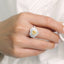 GENUINE YELLOW DIAMOND & DIAMOND RING (#:JZ125-Y)