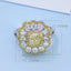 GENUINE YELLOW DIAMOND & DIAMOND RING(#:JZ187-Y)