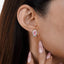 LAB-GROWN PINK DIAMOND & DIAMOND EARRINGS(#:LGED003-F)