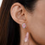 LAB-GROWN PINK DIAMOND & DIAMOND EARRINGS(#:LGED003-F)
