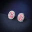 LAB-GROWN PINK DIAMOND & DIAMOND EARRINGS(#:LGED003-F)