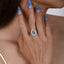 LAB-GROWN BLUE DIAMOND & DIAMOND RING/PENDANT(#:LGJZ001-B)