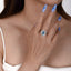 LAB-GROWN BLUE DIAMOND & DIAMOND RING/PENDANT(#:LGJZ001-B)