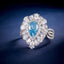 LAB-GROWN BLUE DIAMOND & DIAMOND RING/PENDANT(#:LGJZ005-B)