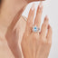 LAB-GROWN BLUE DIAMOND & DIAMOND RING/PENDANT(#:LGJZ005-B)