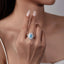 LAB-GROWN BLUE DIAMOND & DIAMOND RING/PENDANT(#:LGJZ006-B)