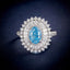 LAB-GROWN BLUE DIAMOND & DIAMOND RING/PENDANT(#:LGJZ006-B)