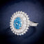 LAB-GROWN BLUE DIAMOND & DIAMOND RING/PENDANT(#:LGJZ006-B)