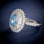 LAB-GROWN BLUE DIAMOND & DIAMOND RING/PENDANT(#:LGJZ006-B)